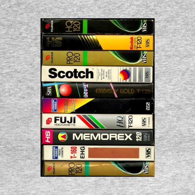 90s Retro VHS Stack by ShinyPlasticRainbow